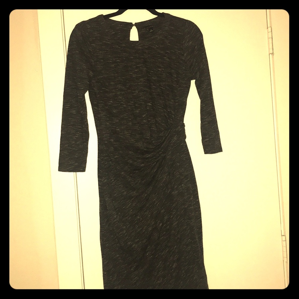 Ann Taylor Heather Grey Wrap Soft Dress